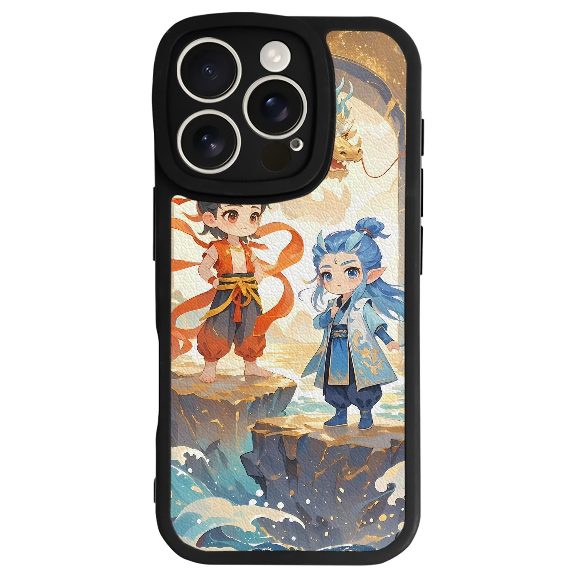 （画像用） Ne Zha 2 ナタ 魔童の大暴れ 【iPhone 16シリーズ対応】シリコンスマホケース（レザー調） 材質：シリコン